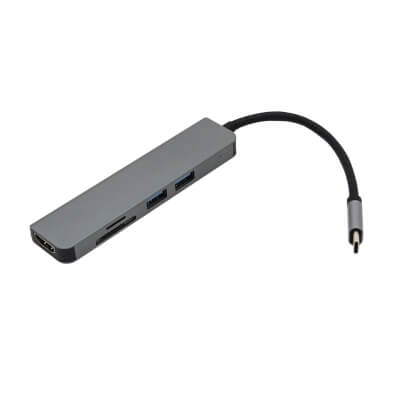 Адаптер 5 в 1 (USB*2, HDMI, TF/SD карта)-2
