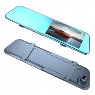 Видеорегистратор-зеркало автомобильный с экраном 11,4 см, двойная камера, ночная съемка